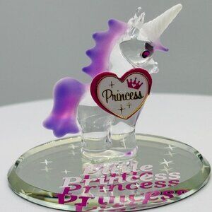 Glass Little Princess Unicorn Figurine Gift Decor